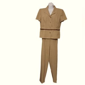 Sag Harbor Petite Tan Pant Suit